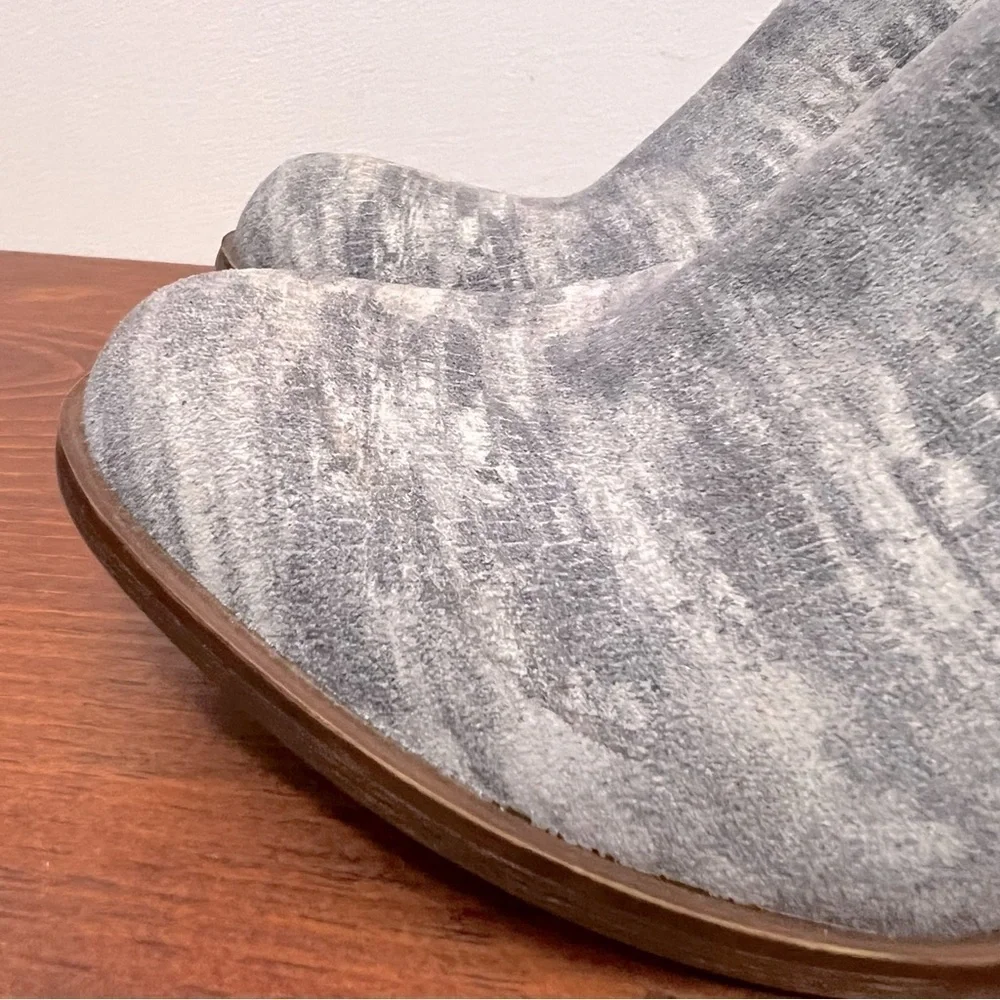 Lucky Brand Basel Ankle Leather Suede Gray Space Dye Bootie 6